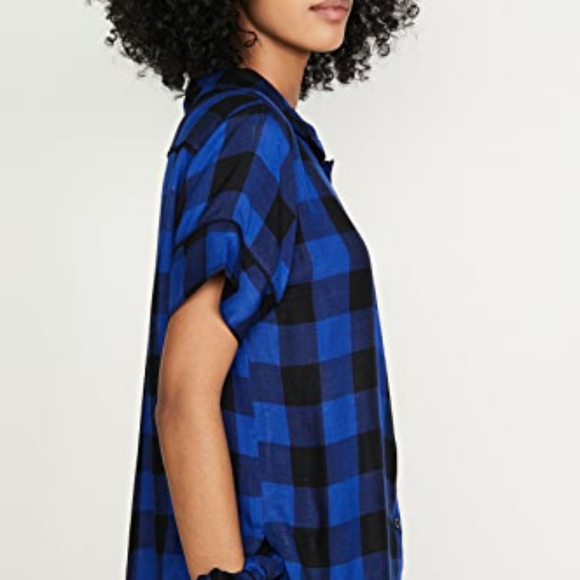 PLUSH Plaid Short PJ Set With Scrunchie - Picture 5 of 11